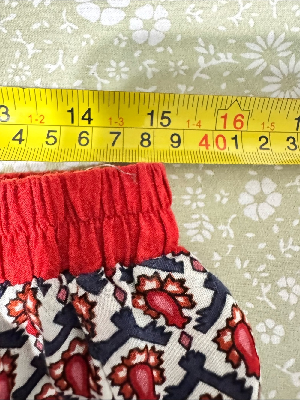Hayden Los Angeles Boho Paisley Print High Low Midi Skirt Red Cream Size Large - Picture 9 of 12